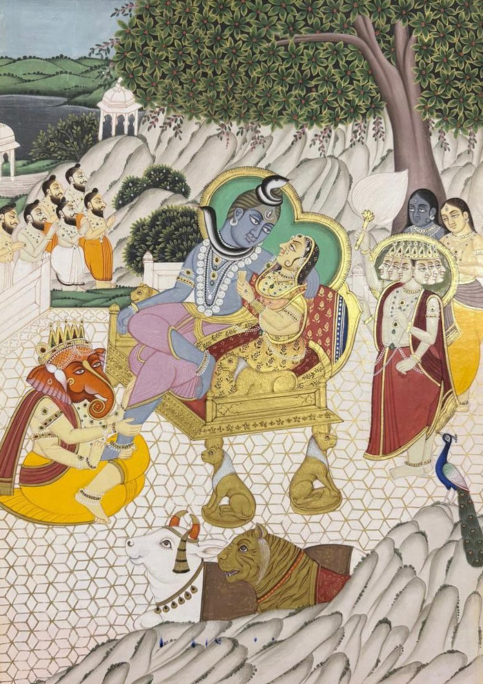 Shiva and Parvati on Mount Kailash